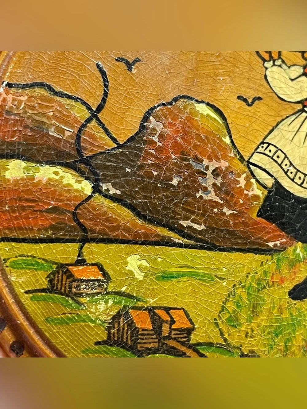 Vintage Norwegian Hand Painted Wooden Tine Boxes - Sogndal
